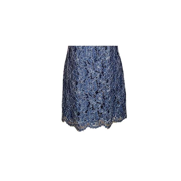 Francesca’s Mi Ami Dress Size Large Lace Blue Glam Cocktail Party Event Prom - Picture 4 of 8